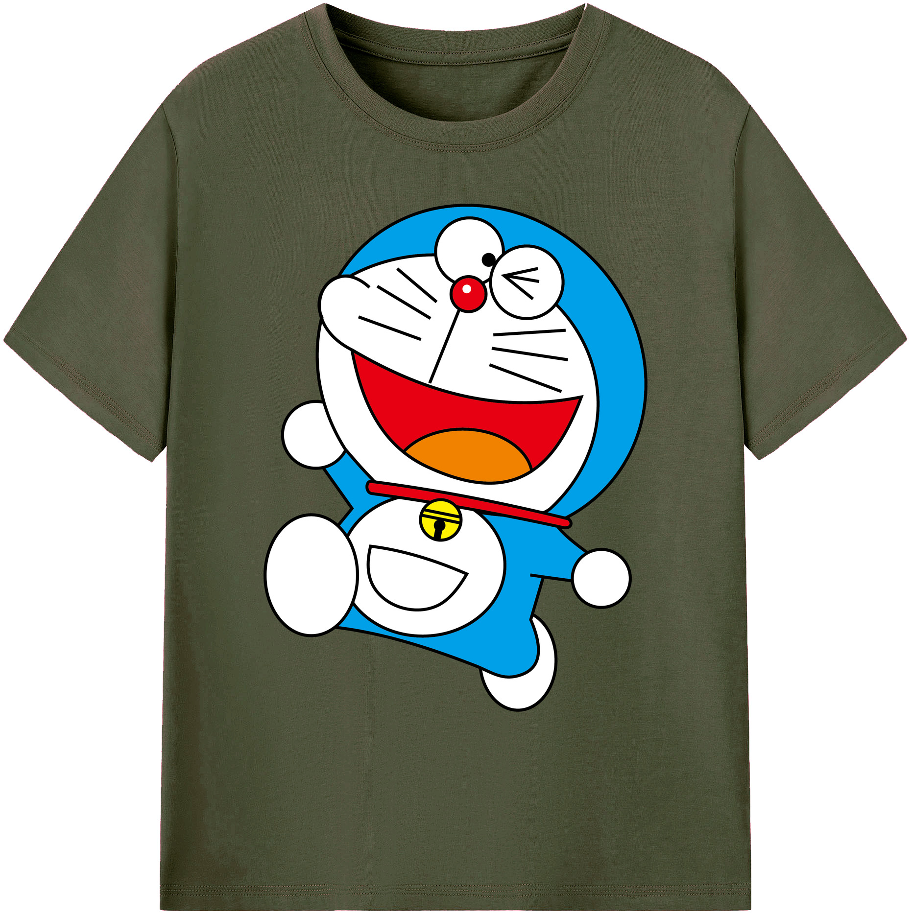 （画像用） ドラえもん Doraemon 綿100％ メンズ半袖Tシャツ｜肌触りやわらか＆通気性
